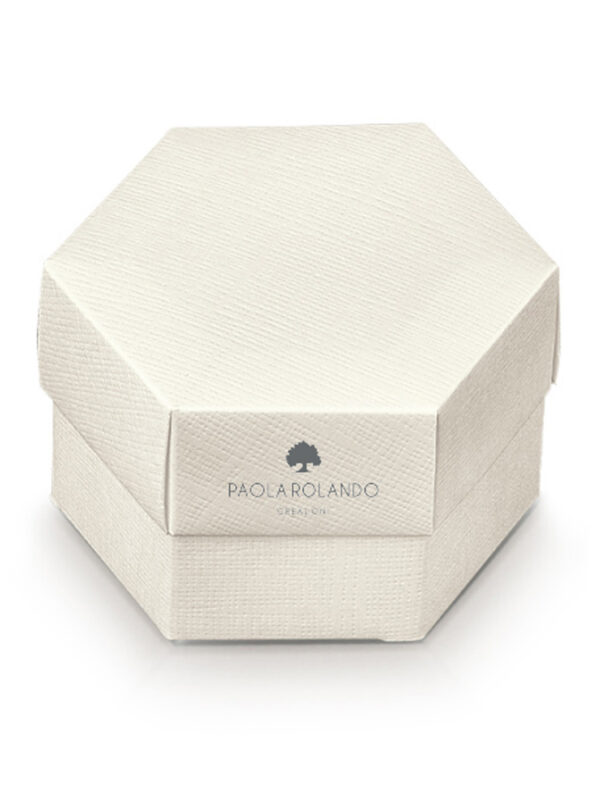 Box esagono bianco 8x5,5 cm