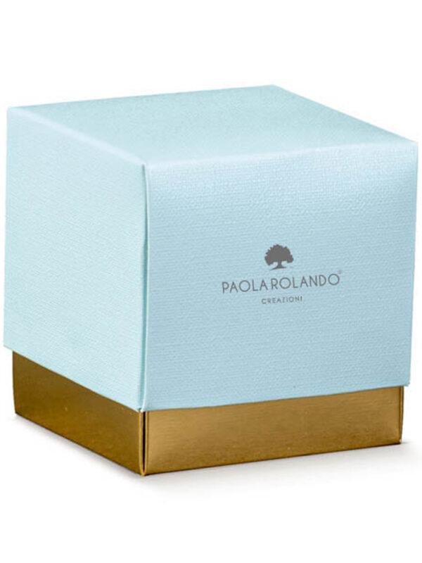 Box cubetto azzurro "Boy" 5x5x5 cm