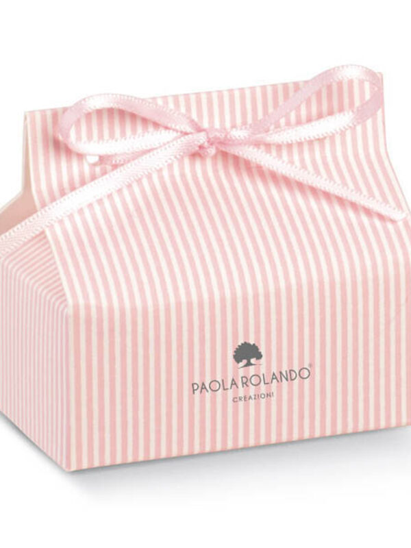 Box a righe rosa "Girl" 7x4x3 cm