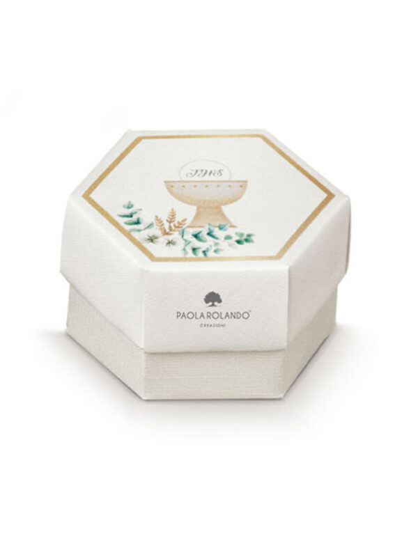 Box esagono bianco 6x4 cm