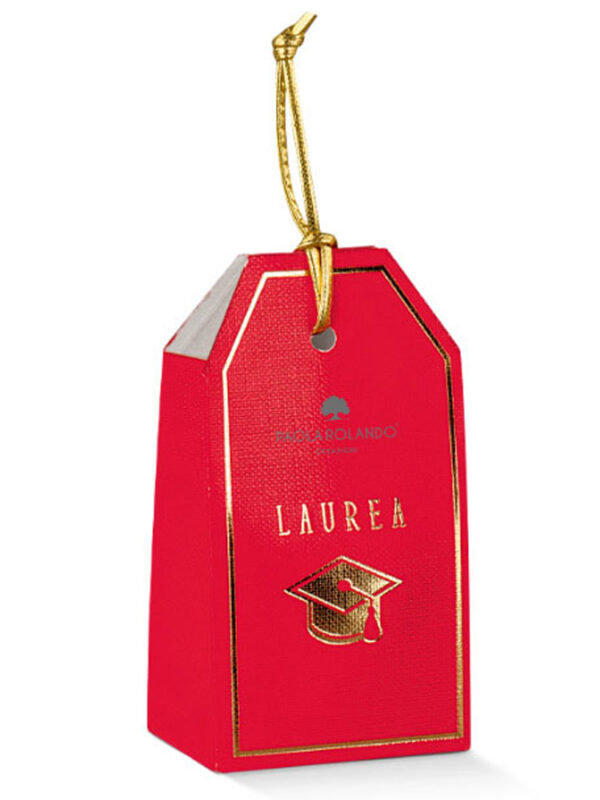 Box tag rosso 5,5x3,5x10 cm