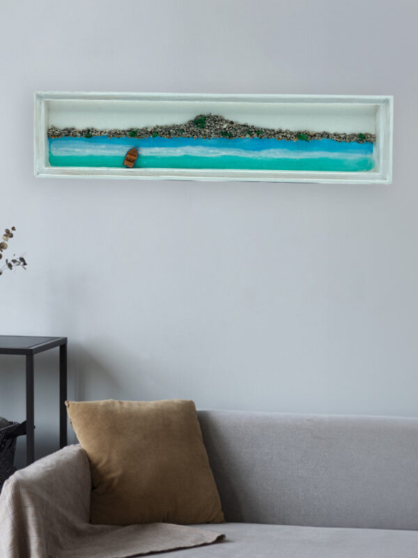 Quadro "Barca su isola"