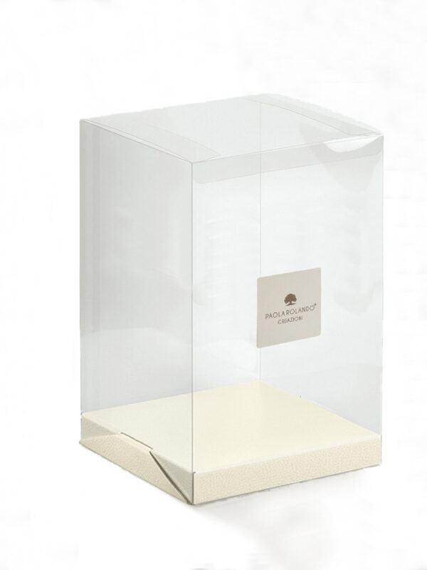 Scatola da confezione trasparente con fondino 15x15x25